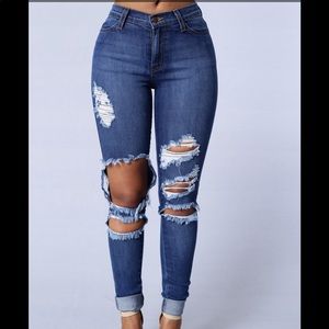 Beach bum medium blue jeans